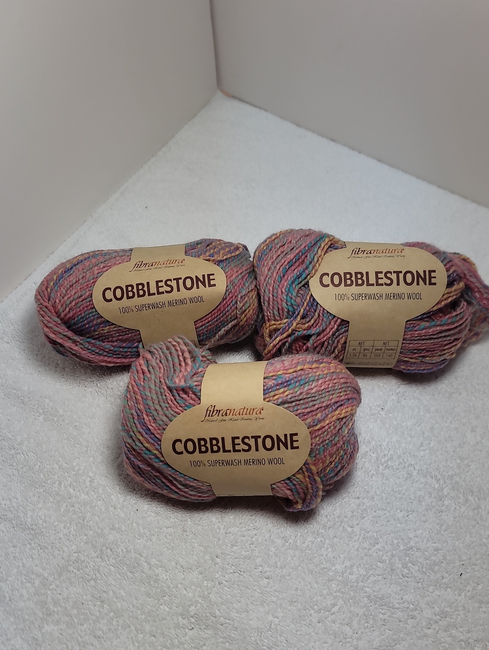 Cobblestone 100% SW Merino Wool  3 Balls NWT